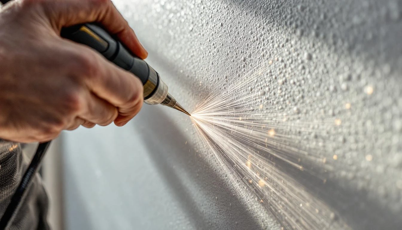 Perçage propre de carrelage mural avec foret diamant et ruban adhésif anti-glisse