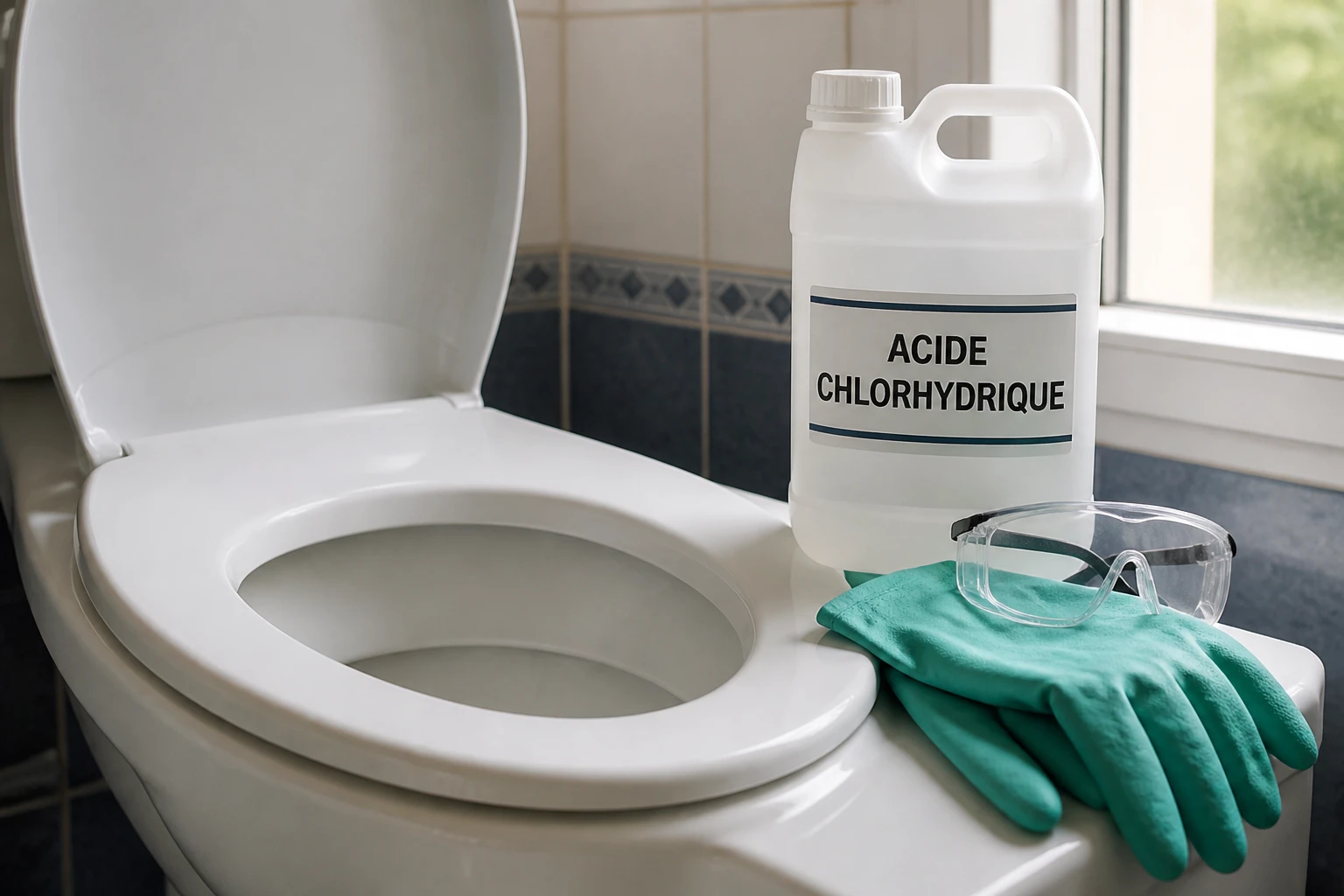 Acide chlorhydrique WC : dosage, dangers et méthode sûre