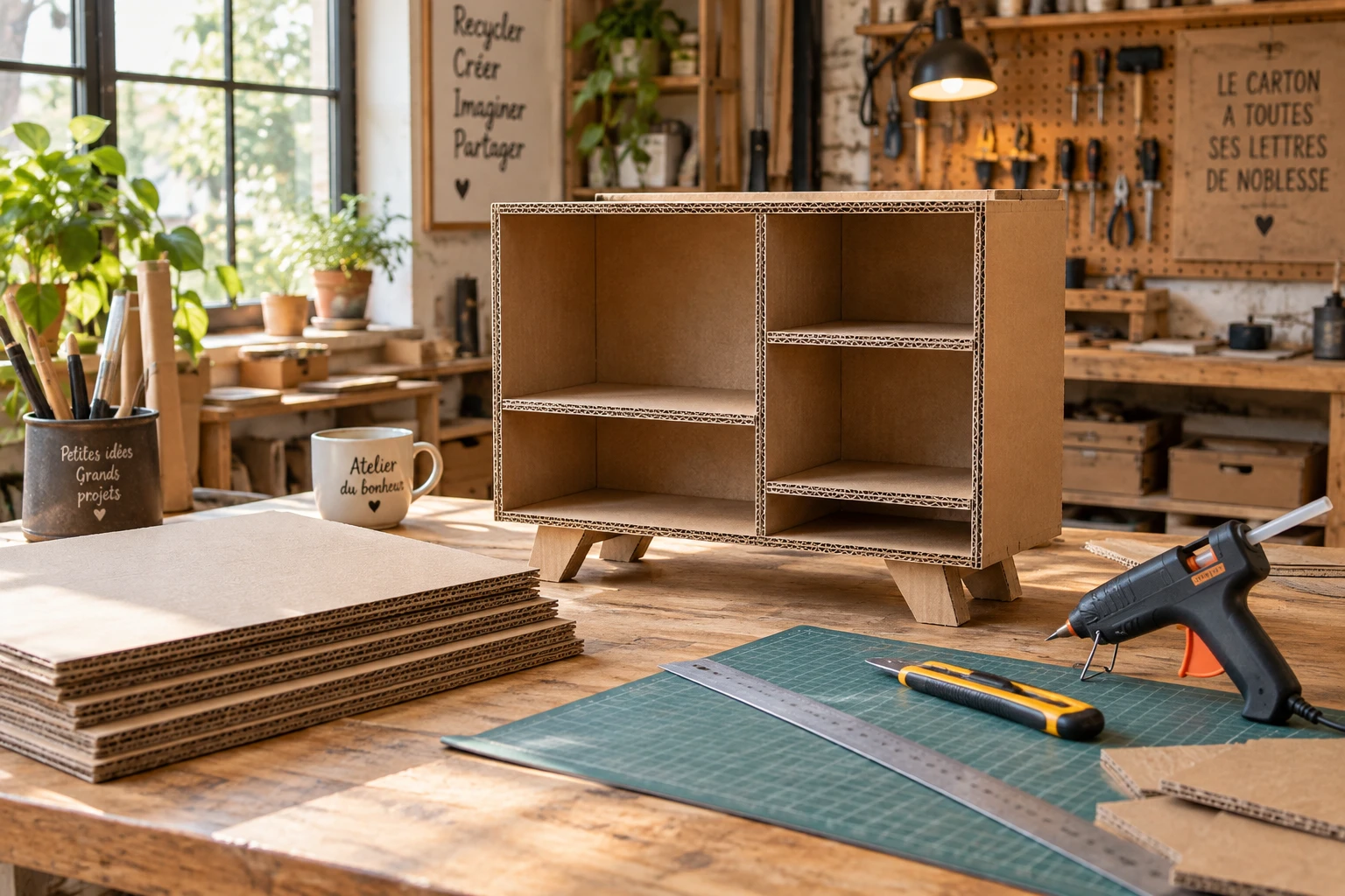 Fabriquer un meuble en carton : le guide complet pas à pas