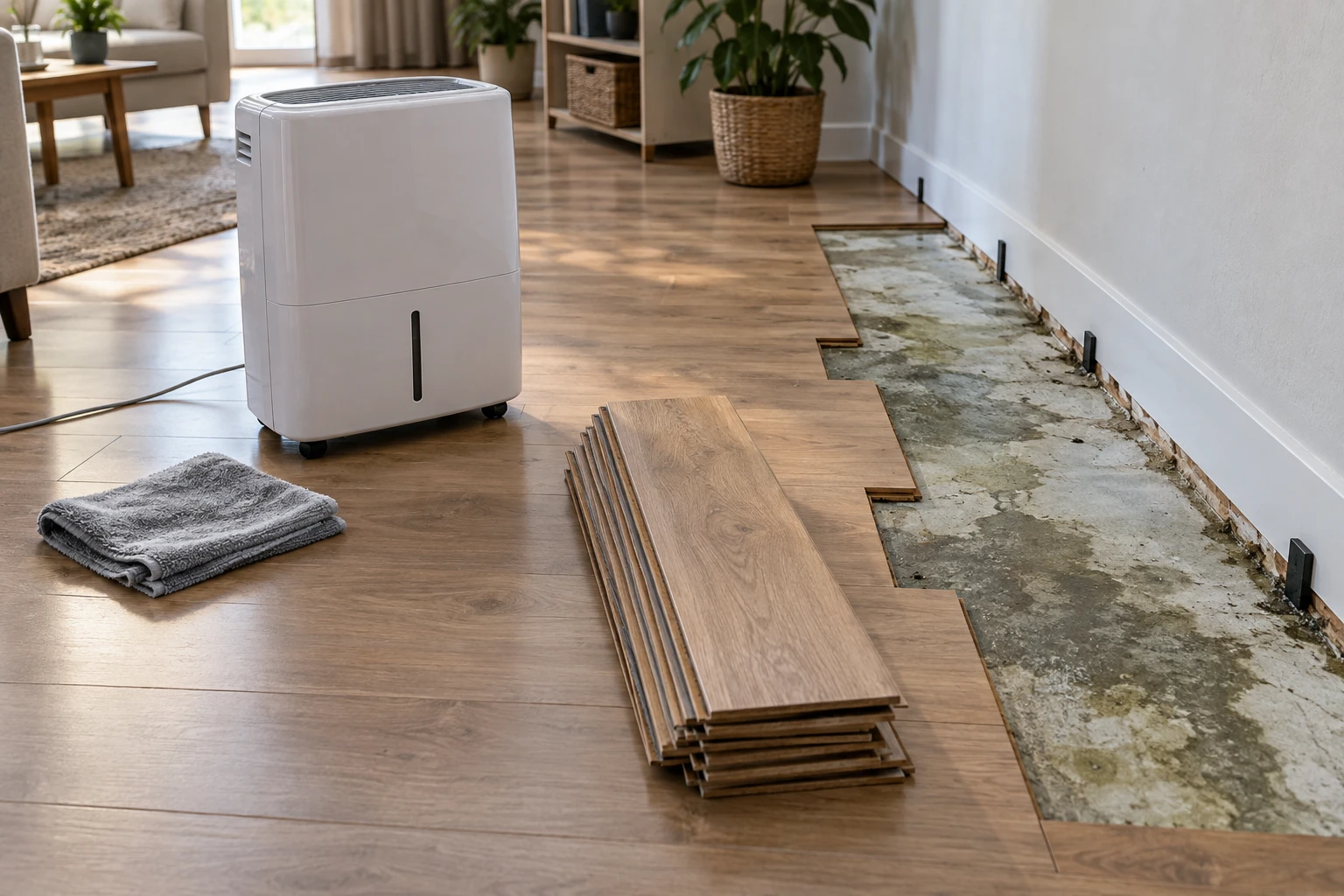 Temps de séchage d’un parquet stratifié après un dégât des eaux